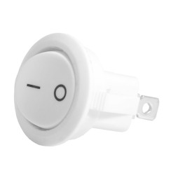 Переключатель круглый ON-OFF 2pin белый (KCD1-101-8)