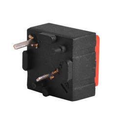 Кнопка квадратна PBS-15C без фіксації OFF- (ON) 1А, 250V, червона LEDUA