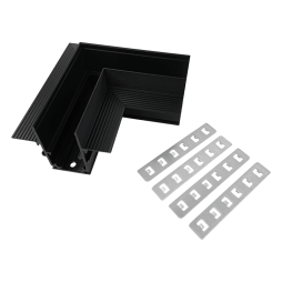 Угловой соединитель для низковольтного встраиваемого шинопровода черный LD2004 Feron