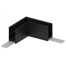 Угловой соединитель для низковольтного накладного шинопровода черный LD2021 Feron