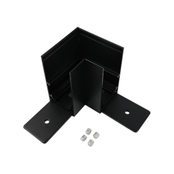 Угловой соединитель для низковольтного накладного шинопровода черный LD2021 Feron