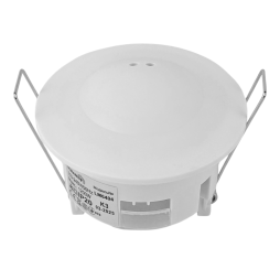 Датчик руху мікрохвильовий 360° білий 110-240V (2 ручки регулювання) LM6404 Лємансо