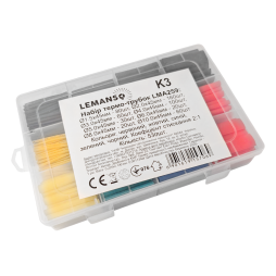 Набор термо-трубок в коробке 45мм 530шт коэф. усадки 2:1/LMA259 Лемансо