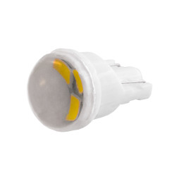Світлодіодна авто лампа T10-2835-3smd кераміка з лінзою білий 12V LEDUA