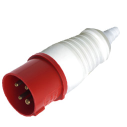 Вилка переносна LM2007 (ВП) Lemanso 32А/4п (3п+н) 380-415V IP44 червона