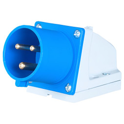 Вилка стаціонарна LM2030 (ВС) Lemanso 16А/3п (2п+н) 220-240V IP44 синя