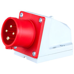 Вилка стаціонарна LM2033 (ВС) Lemanso 32А/4п (3п+н) 380-415V IP44 червона