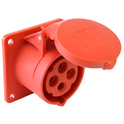 Гніздо врізне LM2008 (ГВ) Lemanso 16А/4п (3п+н) 380-415V IP44 червоне