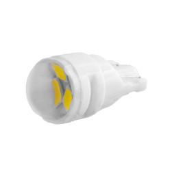 Светодиодная автолампа с прозрачной линзой T10 W5W керамика 12В SMD2835-3led белый