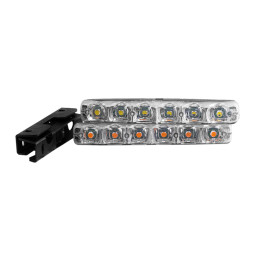 Денні ходові вогні 4014-6smd увігнуті з бігучим поворотом 12V білий LEDUA