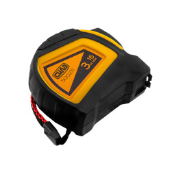 Рулетка обрезиненная с автостопом СИЛА 500271 двойной зацеп 3 м х 16 мм