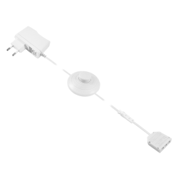 Комплект драйвер 12W+ножний вимикач+розподільча коробка 3 виходи, білий 12V LEDUA