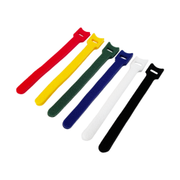 Багаторазова стрічка-липучка 12*150мм різнокольорова 30шт органайзер кабеля LMK2146 Лємансо