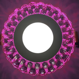 LED панель Lemanso "Іній" 3+3W з рожевою підсвіткою 350Lm 4500K 175-265V / LM1004 коло