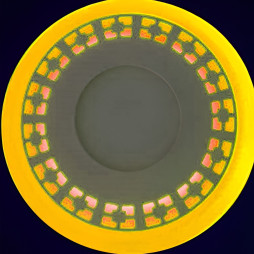 LED панель Lemanso "Кубики" 3+3W з жовтою підсвіткою350Lm 4500K 175-265V  / LM554 коло