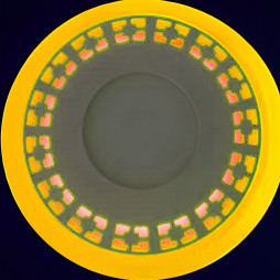 LED панель Lemanso "Кубики" 6+3W з жовтою підсвіткою 540Lm 4500K 175-265V / LM541 коло