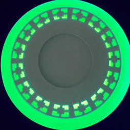 LED панель Lemanso "Кубики" 6+3W з зеленою підсвіткою 540Lm 4500K 175-265V  / LM541 круг