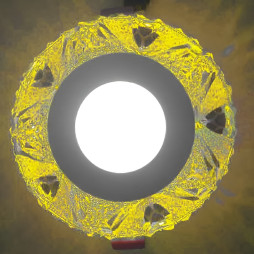 LED панель Lemanso "Лід" 3+3W з жовтою підсвіткою 350Lm 4500K 175-265V / LM1008 коло