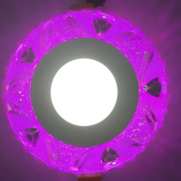 LED панель Lemanso "Лід" 3+3W з рожевою підсвіткою 350Lm 4500K 175-265V / LM1008 коло