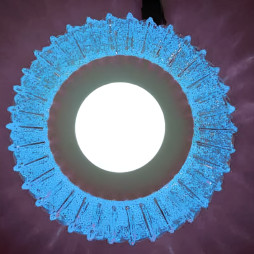 LED панель Lemanso "Місяць" 3+3W з синьою підсвіткою 350Lm 4500K 175-265V / LM1011 коло