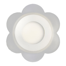 LED панель Lemanso "Молочна ромашка" 3+3W з жовтою підсвіткою 350Lm 4500K 175-265V / LM908 коло