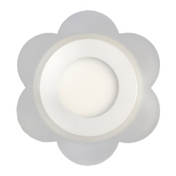 LED панель Lemanso "Молочна ромашка" 3+3W з рожевою підсвіткою 350Lm 4500K 175-265V / LM908 коло