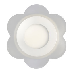 LED панель Lemanso "Молочна ромашка" 3+3W з червоною підсвіткою 350Lm 4500K 175-265V / LM908 коло