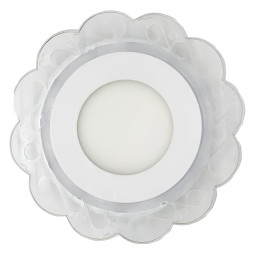 LED панель Lemanso "Ромашка" 3+3W з жовтою підсвіткою 320Lm 4500K 175-265V / LM909 коло