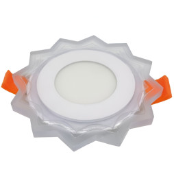 LED панель Lemanso "Сонечко" 3+3W з червоною підсвіткою 350Lm 4500K 175-265V / LM907 коло