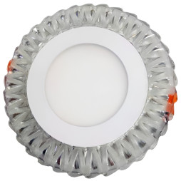 LED панель Lemanso "Спіраль" 3+3W з синьою підсвіткою 350Lm 4500K 175-265V / LM1009 коло