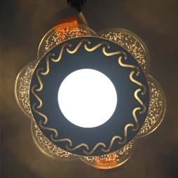 LED панель Lemanso "Тінь" 3+3W з жовтою підсвіткою 350Lm 4500K 175-265V / LM1017 коло