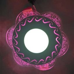 LED панель Lemanso "Тінь" 3+3W з рожевою підсвіткою 350Lm 4500K 175-265V / LM1017 коло