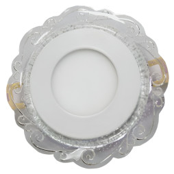 LED панель Lemanso "Хвиля" 3+3W з рожевою підсвіткою 350Lm 4500K 175-265V / LM1016 коло