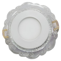 LED панель Lemanso "Хвиля" 3+3W з червоною підсвіткою 350Lm 4500K 175-265V / LM1016 коло