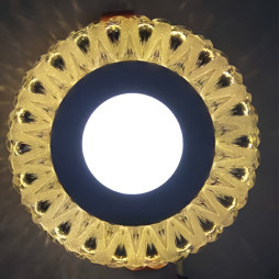 LED панель Lemanso "Хмаринка" 3+3W з жовтою підсвіткою 350Lm 4500K 175-265V / LM1003 коло