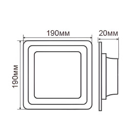 LED панель Lemanso 12+4W з синьою підсвіткою 4500K квадрат / LM501