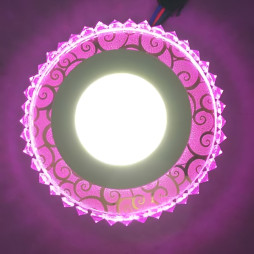 LED панель Lemanso 3+3W з RGB підсвіткою 350Lm 4500K 175-265V / LM1013 коло+ пульт