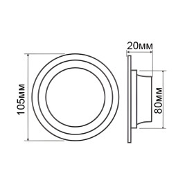 LED панель Lemanso 3+3W з синьою підсвіткою 4500K коло / LM495