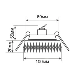 Спот Lemanso ST135 прозорий G5.3