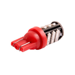 Світлодіодна авто лампа T10-7020-11smd червоний 12V LEDUA