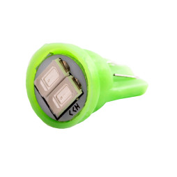 Світлодіодна авто лампа T10-5630-2smd зелений 12V LEDUA