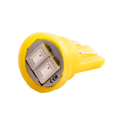 Світлодіодна авто лампа T10-5630-2smd жовтий 12V LEDUA