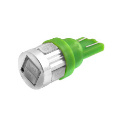 Світлодіодна авто лампа T10-5630-6smd зелений 12V LEDUA