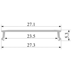 Дифузор АЛ-54 2 метра чорний LEDUA