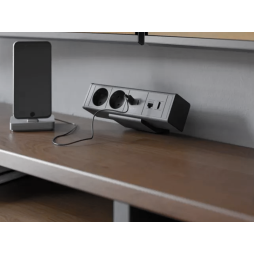 Подовжувач BAR 2 розетки SCHUKO 1xUSB 1хTYPE-C 1хLAN 1хHDMI 1,5м з вилкою 180-250V чорний GTV