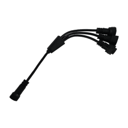 Перехідник для гірлянди ІР65 кабель 10см 2*0,75мм 220V / LMA8015 1 гніздо - 3 вилки Лємансо