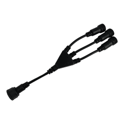 Перехідник для гірлянди ІР65 кабель 10см 2*0,75мм 220V/ LMA8016 3 гнізда - 1 вилки Лємансо