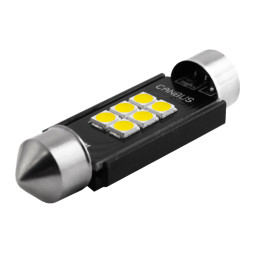 Світлодіодна авто лампа S85-41mm-6smd 3020 обманка 12-24V білий LEDUA