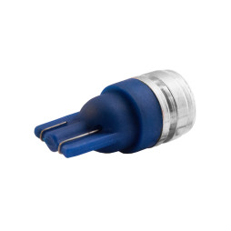 Світлодіодна авто лампа T10-2835-3smd з лінзою синій 12V LEDUA