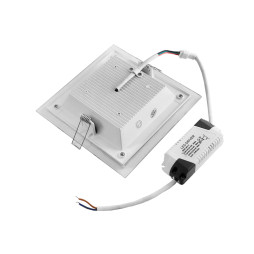 Світильник світлодіодний врізний DownLight квадратний 220V SMD24/012/003S cw,ww,w 12W(скло)